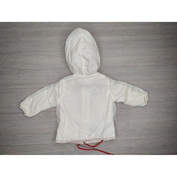 Vintage Baby Togs Jacket Windbreaker White Hooded Nylon Embroidered Clown 3-6m - Picture 7 of 10